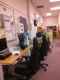 The computer area in North Gower--the community is looking forward to brighter, better use of space!