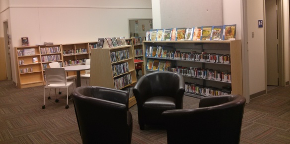 New seating area and racks for DVDs and magazines at North Gower --Photo Friends of the North Gower Library
